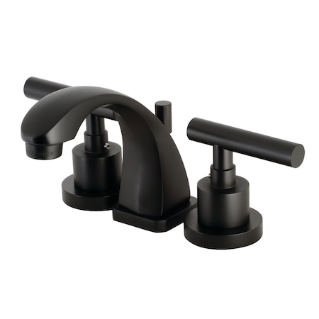 Widespread Bathroom Faucet With Brass PopUp, Matte Black